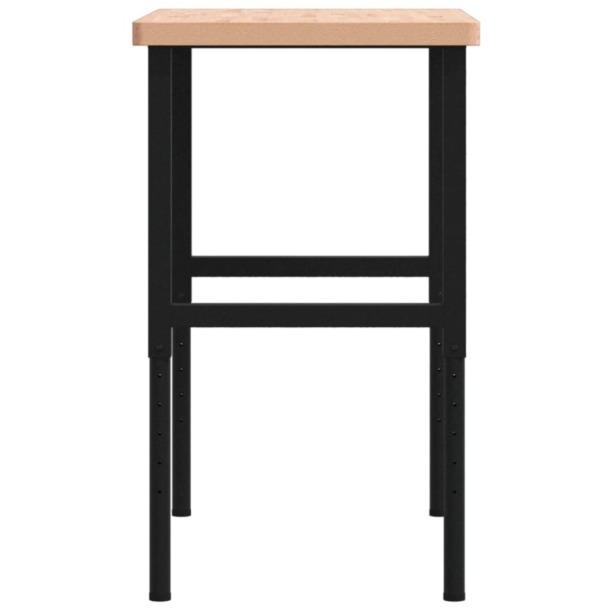 vidaXL Πάγκος Εργασίας Ορθογώνιος 100x60x(73-99,5) εκ Μασίφ Ξύλο Οξιάς