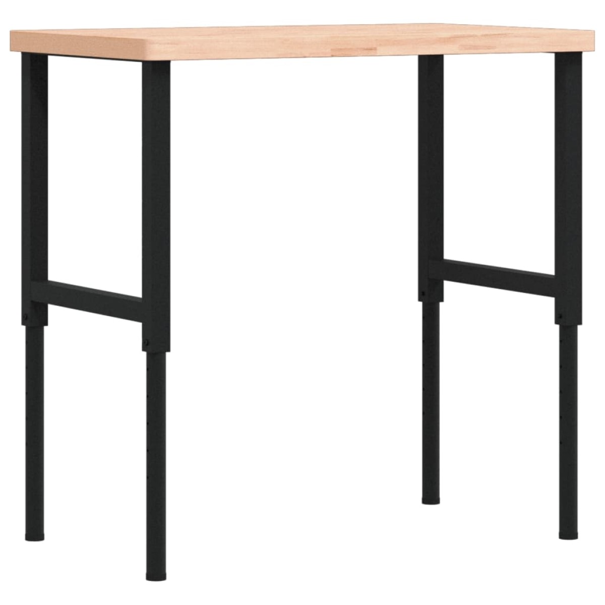 vidaXL Πάγκος Εργασίας Ορθογώνιος 100x60x(73-99,5) εκ Μασίφ Ξύλο Οξιάς
