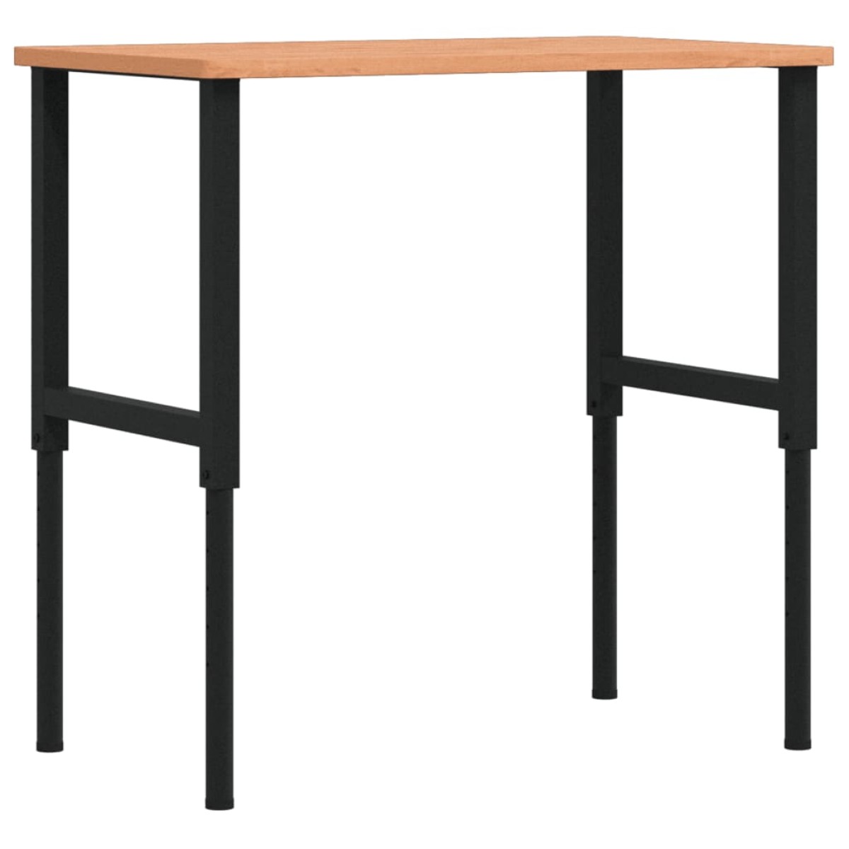 vidaXL Πάγκος Εργασίας Ορθογώνιος 100x60x(71,5-98) εκ Μασίφ Ξύλο Οξιάς