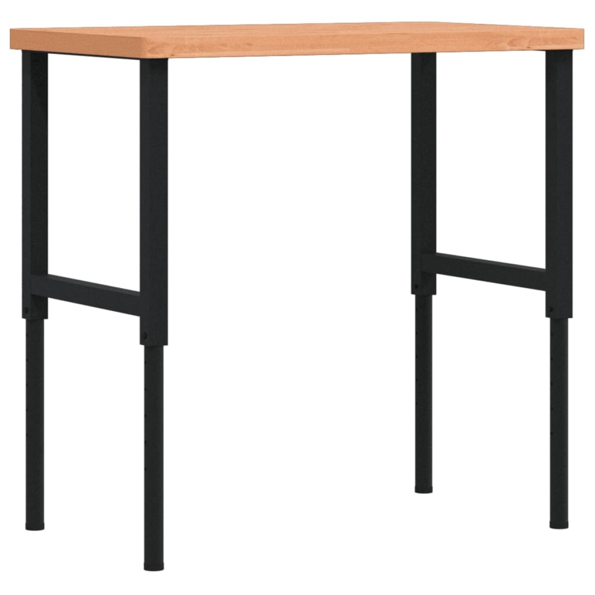 vidaXL Πάγκος Εργασίας Ορθογώνιος 100x60x(73-99,5) εκ Μασίφ Ξύλο Οξιάς
