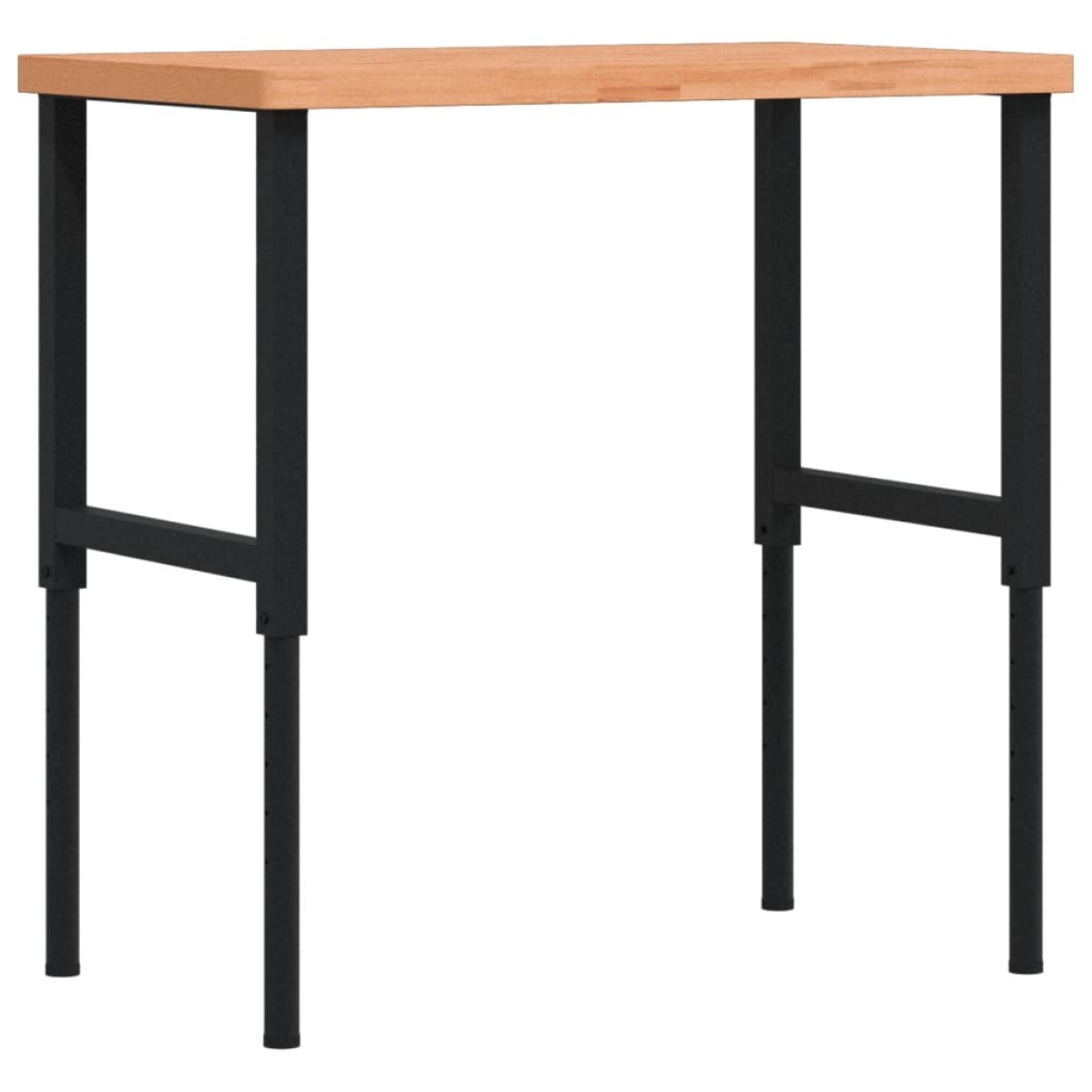 vidaXL Πάγκος Εργασίας Ορθογώνιος 100x60x(73-99,5) εκ Μασίφ Ξύλο Οξιάς