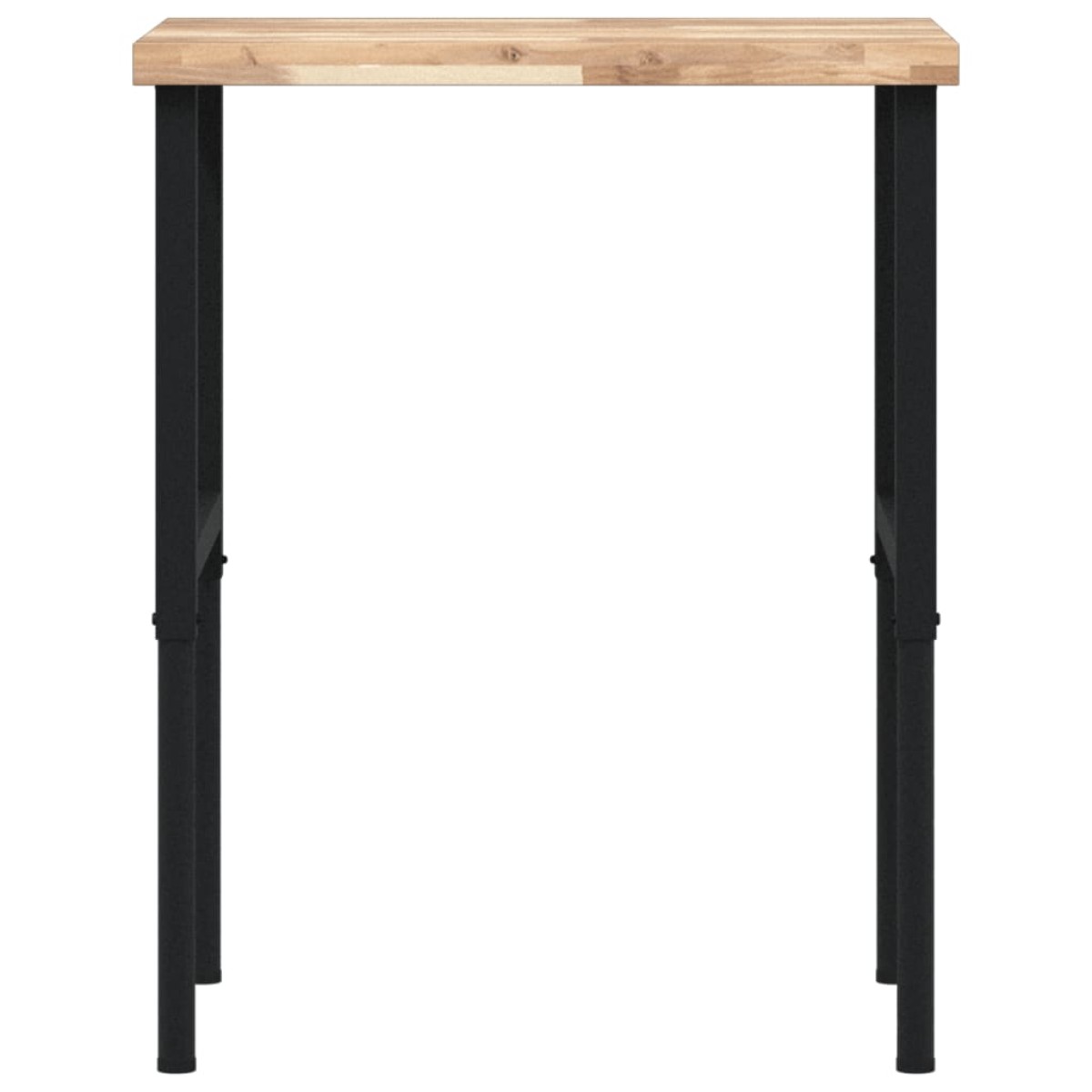 vidaXL Πάγκος Εργασίας Ορθογώνιος 80x60x(73-99,5)εκ Μασίφ Ξύλο Ακακίας