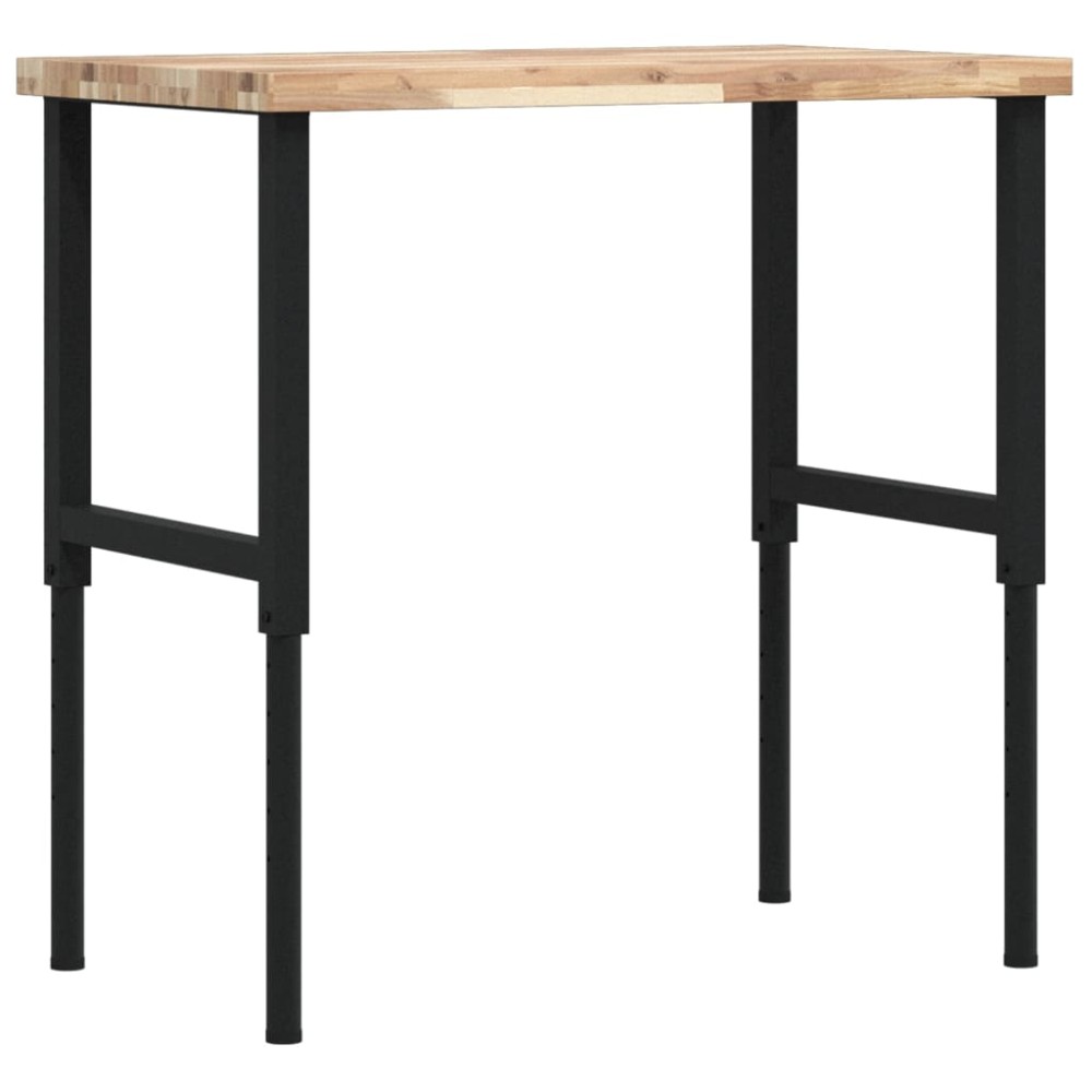vidaXL Πάγκος Εργασίας Ορθογώνιος100x60x(73-99,5)εκ Μασίφ Ξύλο Ακακίας