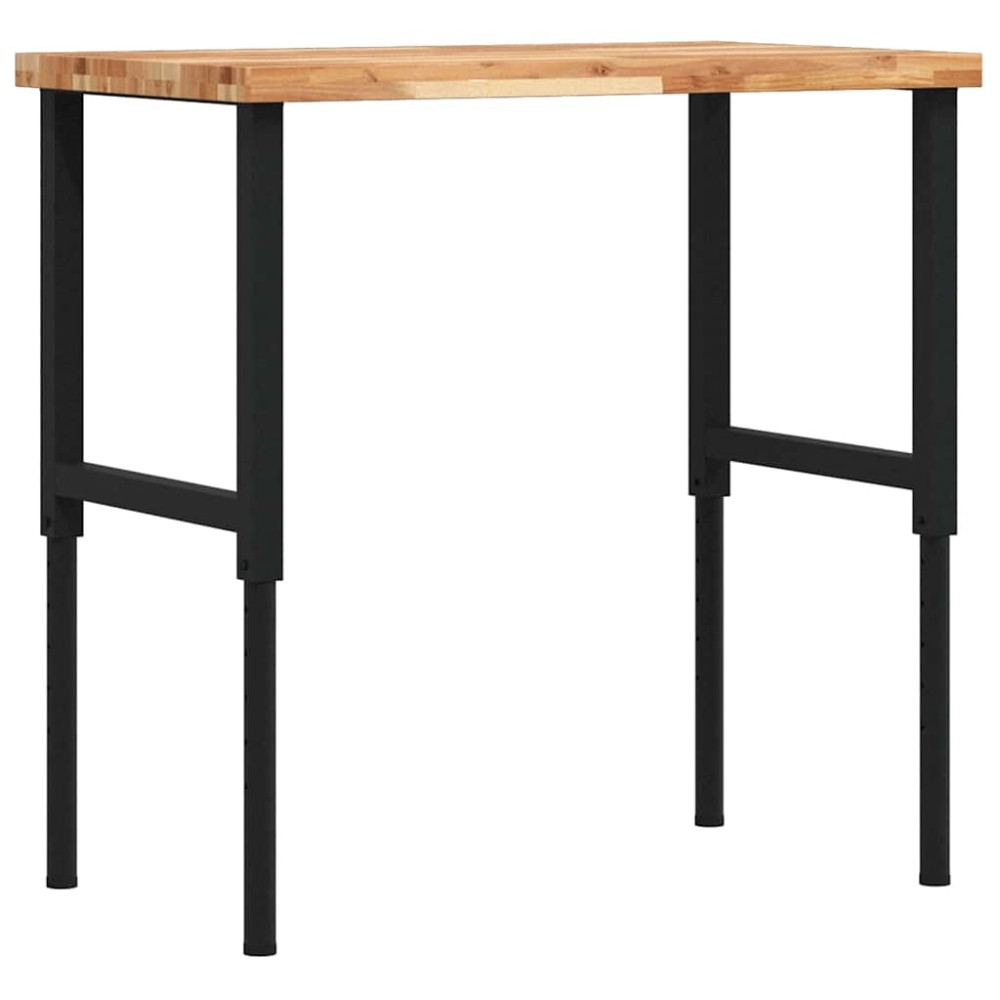 vidaXL Πάγκος Εργασίας Ορθογώνιος100x60x(73-99,5)εκ Μασίφ Ξύλο Ακακίας