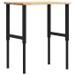 πάγκος εργασίας vidaXL 80x60x(71,5-98) cm Μασίφ Ξύλο Δρυς