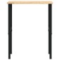 πάγκος εργασίας vidaXL 80x60x(71,5-98) cm Μασίφ Ξύλο Δρυς