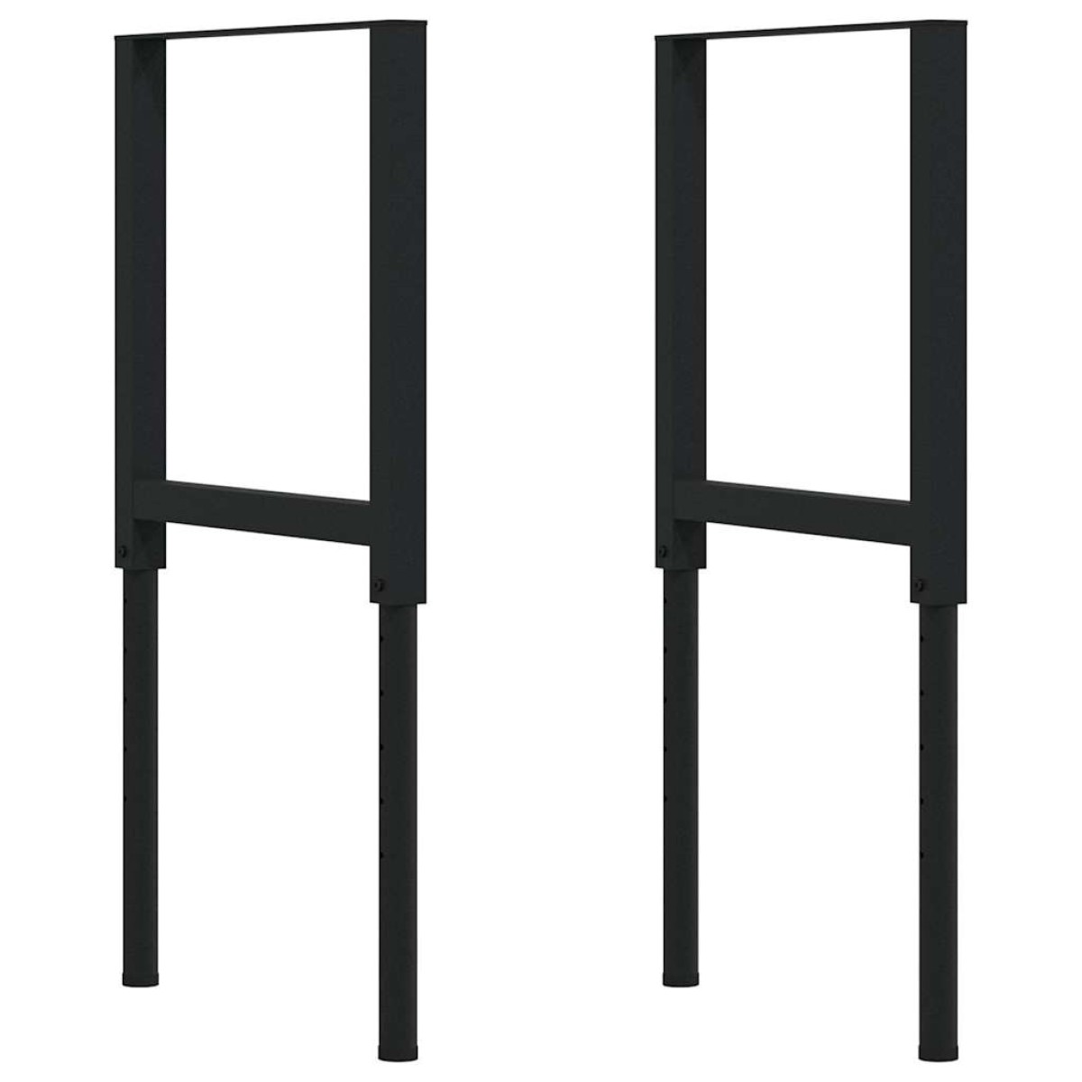 πάγκος εργασίας vidaXL 80x60x(71,5-98) cm Μασίφ Ξύλο Δρυς
