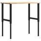 VidaXL Πάγκος Εργασίας 100x60x(71,5-98) cm Μασίφ Ξύλο Δρυς
