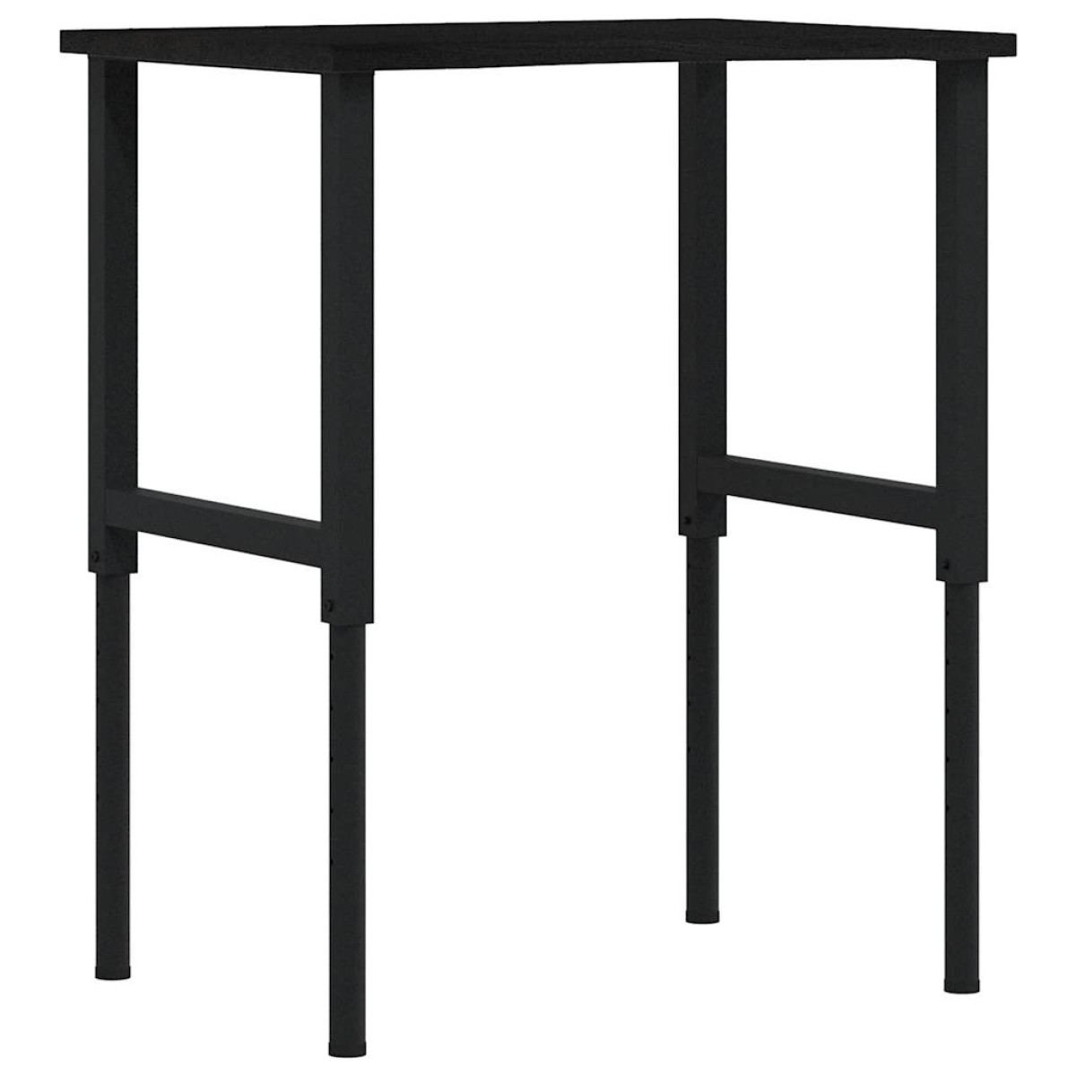 vidaXL πάγκος εργασίας σκούρο καφέ 80x60x(71,5-98) cm μασίφ ξύλο δρυς
