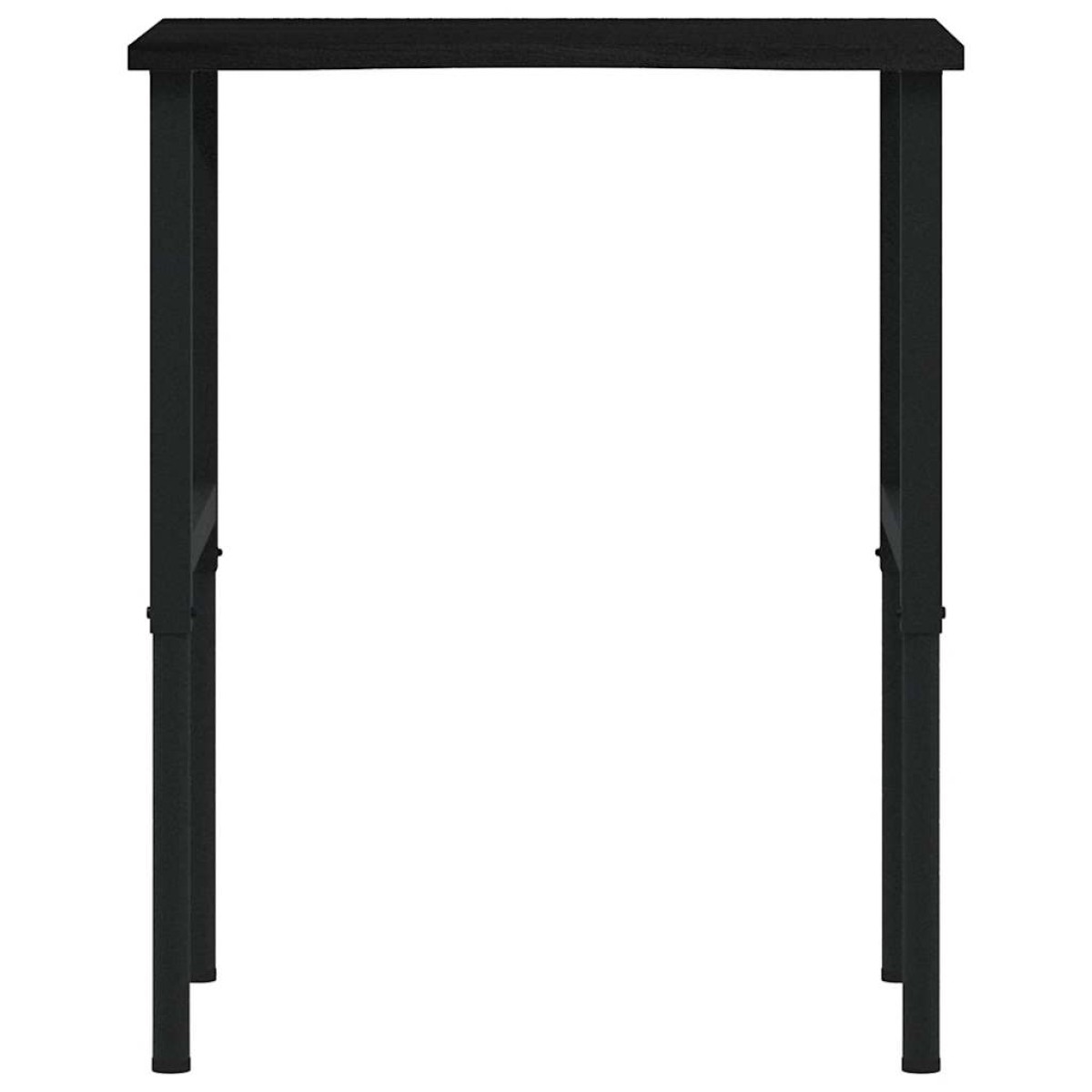 vidaXL πάγκος εργασίας σκούρο καφέ 80x60x(71,5-98) cm μασίφ ξύλο δρυς