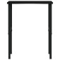 vidaXL πάγκος εργασίας σκούρο καφέ 80x60x(71,5-98) cm μασίφ ξύλο δρυς