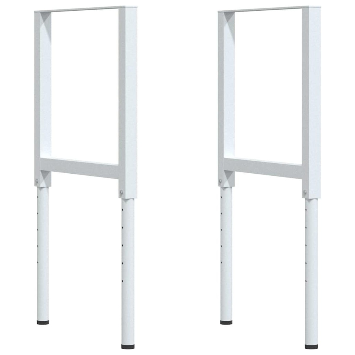 vidaXL Πάγκος Εργασίας Ορθογώνιος 100x60x(73-99,5) εκ Μασίφ Ξύλο Δρυός