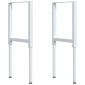 vidaXL Πάγκος Εργασίας Ορθογώνιος 100x60x(73-99,5) εκ Μασίφ Ξύλο Δρυός