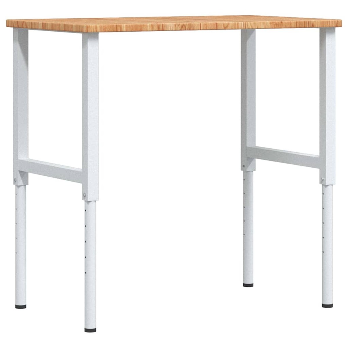 vidaXL Πάγκος Εργασίας Ορθογώνιος 100x60x(71,5-98) εκ Μασίφ Ξύλο Δρυός