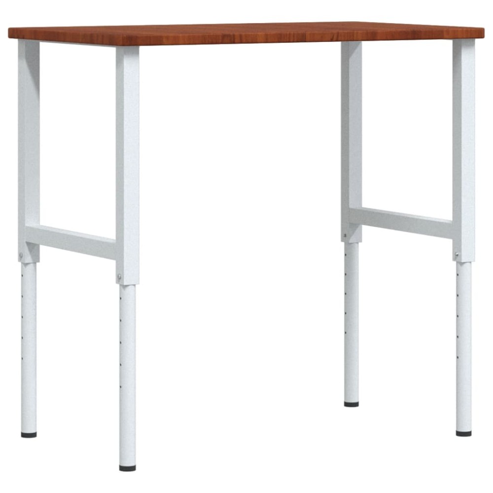 vidaXL Πάγκος Εργασίας Ορθογώνιος 100x60x(71,5-98) εκ Μασίφ Ξύλο Δρυός