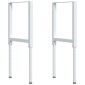 vidaXL Πάγκος Εργασίας Ορθογώνιος 100x60x(71,5-98) εκ Μασίφ Ξύλο Δρυός