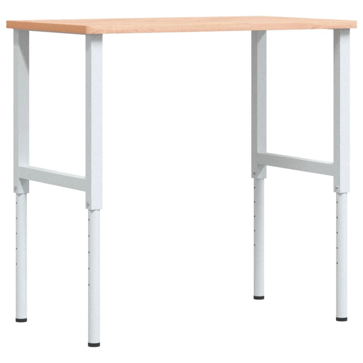 vidaXL Πάγκος Εργασίας Ορθογώνιος 100x60x(71,5-98) εκ Μασίφ Ξύλο Οξιάς