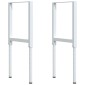 vidaXL Πάγκος Εργασίας Ορθογώνιος 100x60x(73-99,5) εκ Μασίφ Ξύλο Οξιάς