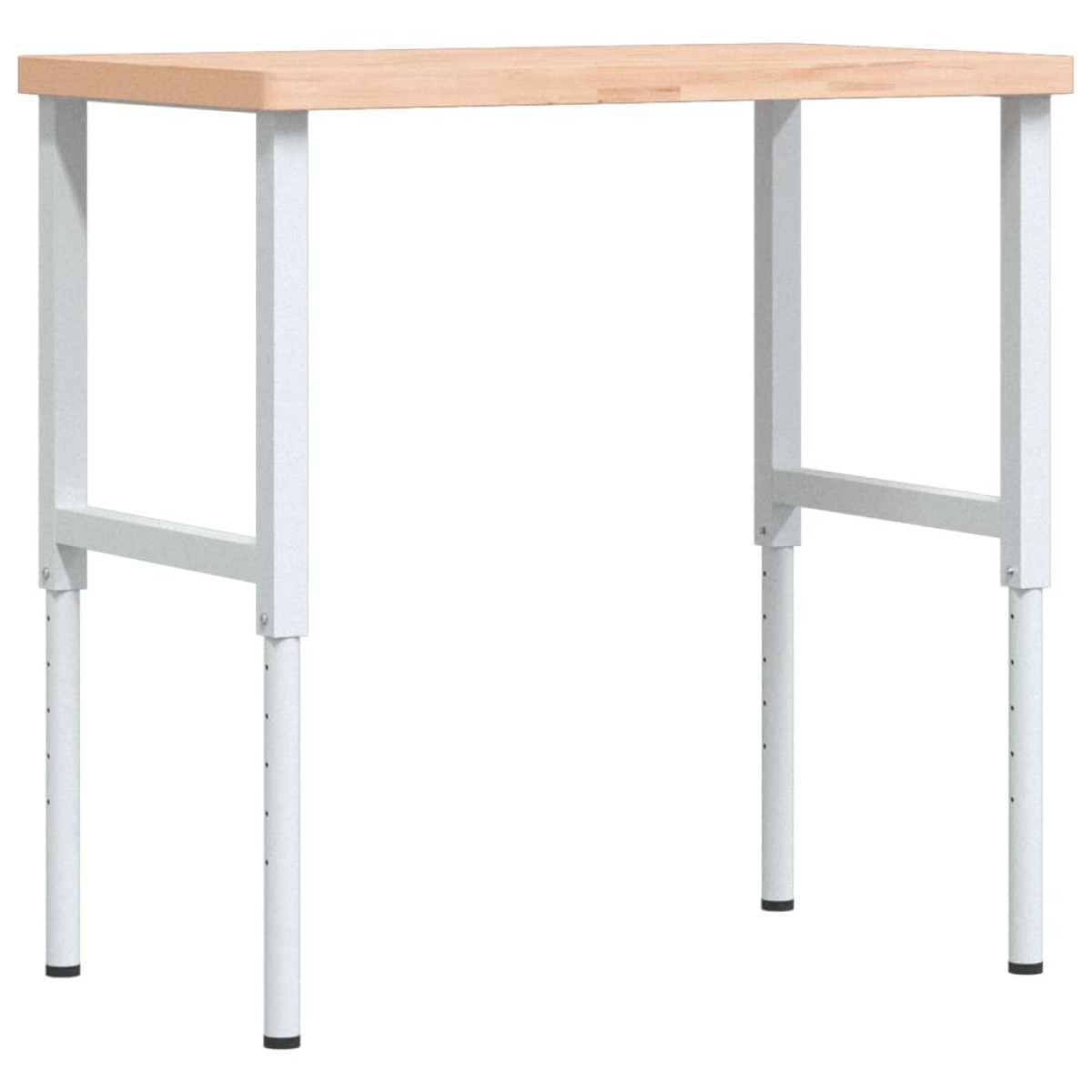 vidaXL Πάγκος Εργασίας Ορθογώνιος 100x60x(73-99,5) εκ Μασίφ Ξύλο Οξιάς