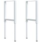 vidaXL Πάγκος Εργασίας Ορθογώνιος 100x60x(71,5-98) εκ Μασίφ Ξύλο Οξιάς