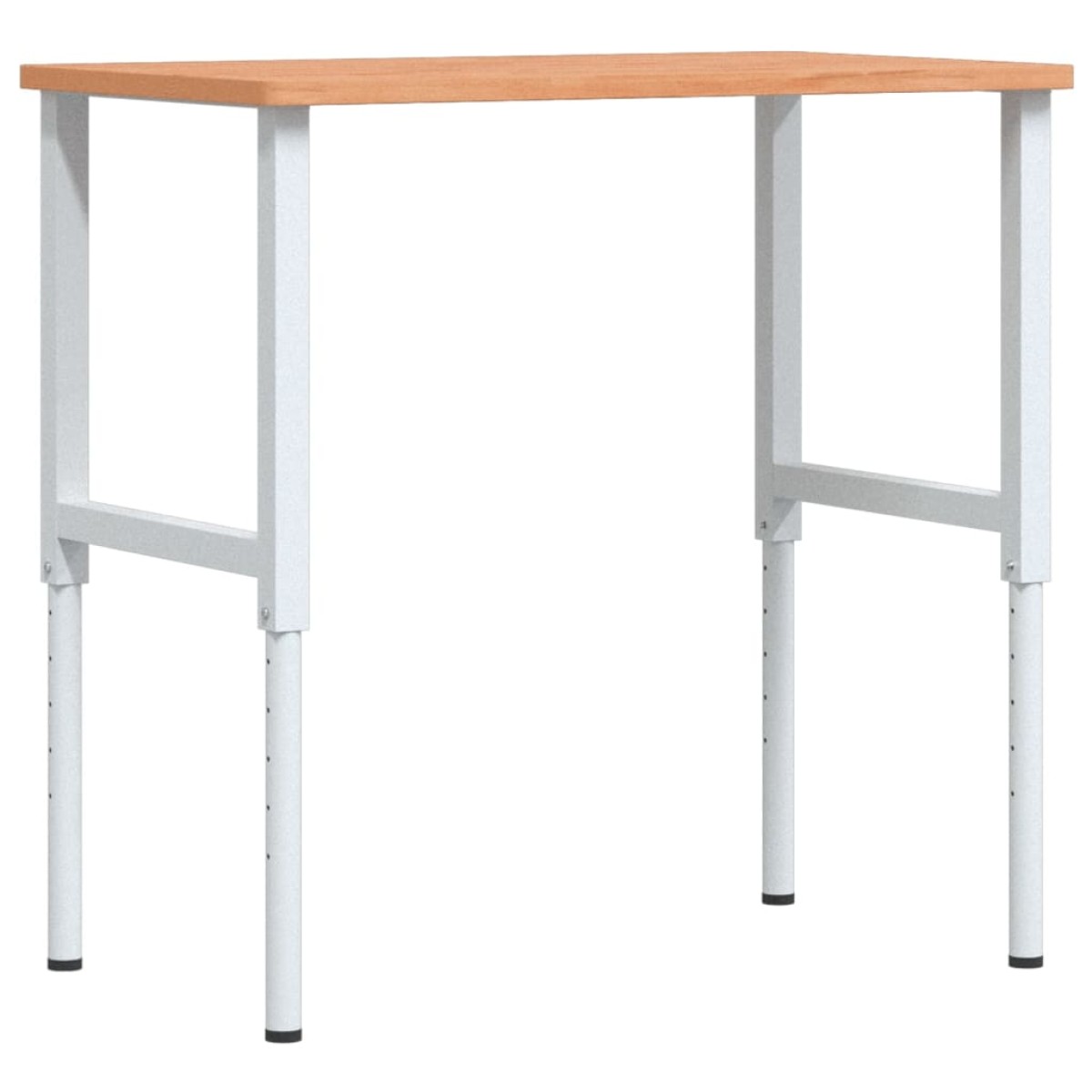 vidaXL Πάγκος Εργασίας Ορθογώνιος 100x60x(71,5-98) εκ Μασίφ Ξύλο Οξιάς