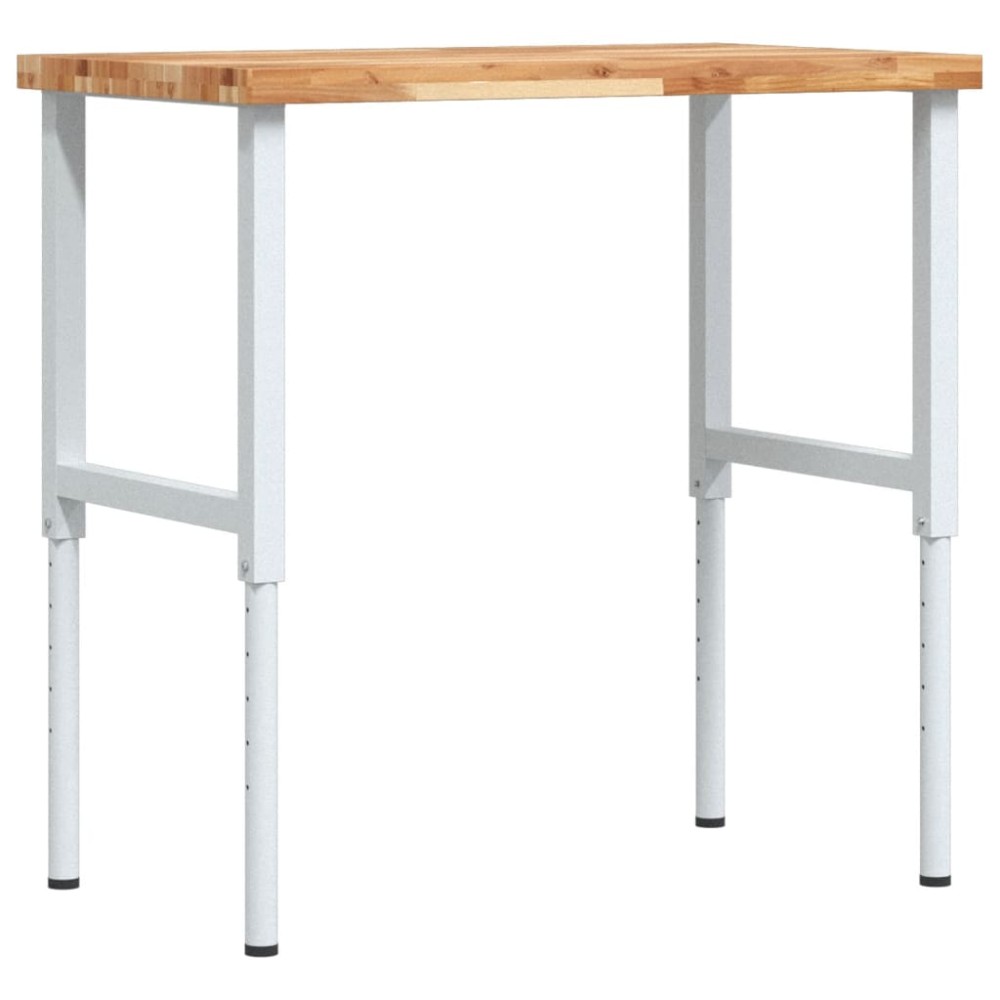 vidaXL Πάγκος Εργασίας Ορθογώνιος100x60x(73-99,5)εκ Μασίφ Ξύλο Ακακίας