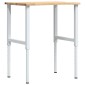 πάγκος εργασίας vidaXL 80x60x(71,5-98) cm Μασίφ Ξύλο Δρυς
