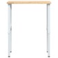 πάγκος εργασίας vidaXL 80x60x(71,5-98) cm Μασίφ Ξύλο Δρυς