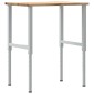 πάγκος εργασίας vidaXL 80x60x(71,5-98) cm Μασίφ Ξύλο Δρυς
