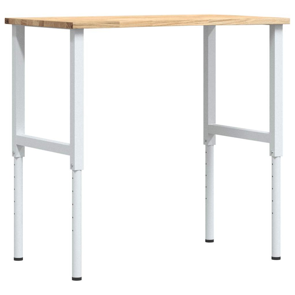 VidaXL Πάγκος Εργασίας 100x60x(71,5-98) cm Μασίφ Ξύλο Δρυς