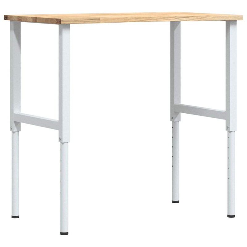 VidaXL Πάγκος Εργασίας 100x60x(71,5-98) cm Μασίφ Ξύλο Δρυς