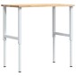VidaXL Πάγκος Εργασίας 100x60x(71,5-98) cm Μασίφ Ξύλο Δρυς