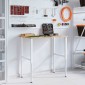 VidaXL Πάγκος Εργασίας 100x60x(71,5-98) cm Μασίφ Ξύλο Δρυς