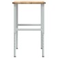 VidaXL Πάγκος Εργασίας 100x60x(71,5-98) cm Μασίφ Ξύλο Δρυς
