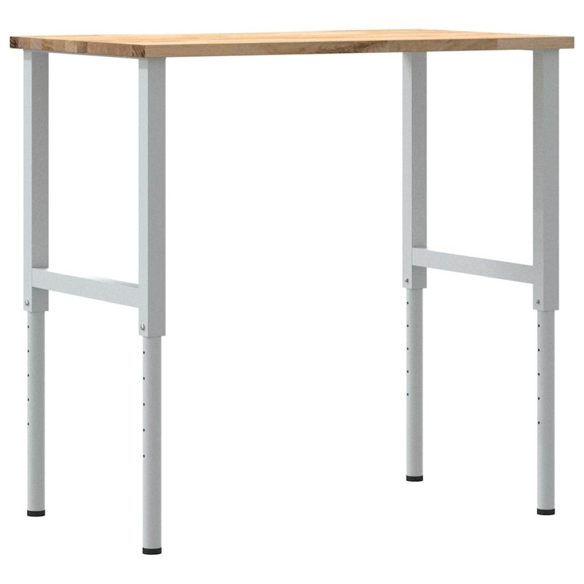 VidaXL Πάγκος Εργασίας 100x60x(71,5-98) cm Μασίφ Ξύλο Δρυς