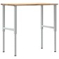 VidaXL Πάγκος Εργασίας 100x60x(71,5-98) cm Μασίφ Ξύλο Δρυς