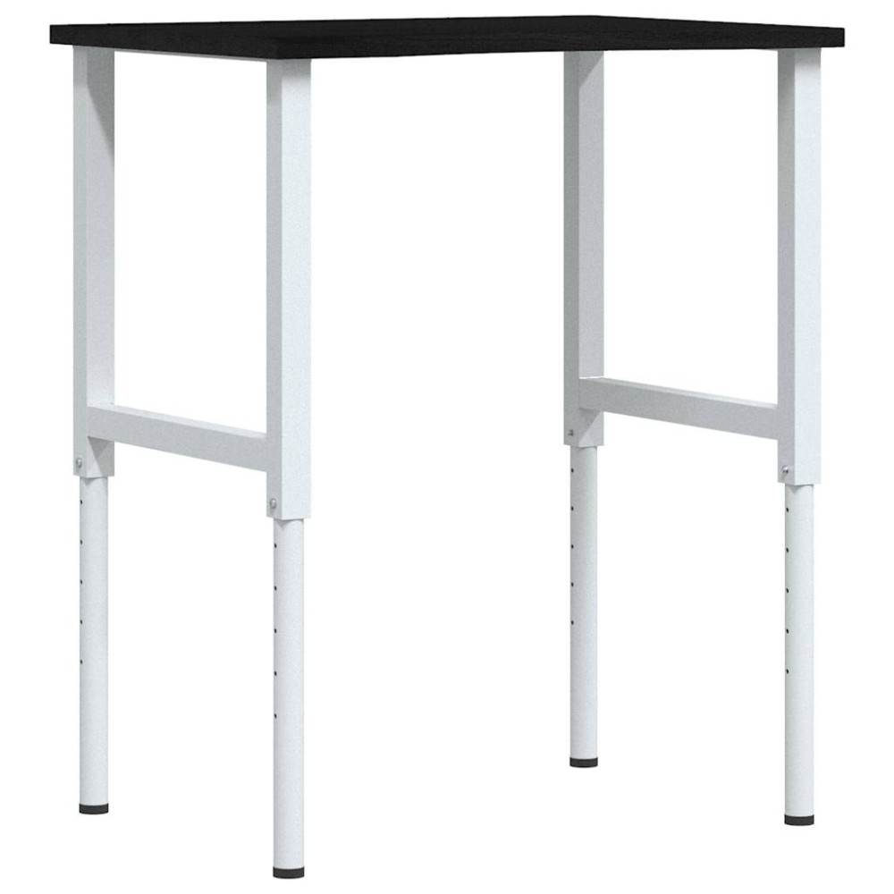 vidaXL πάγκος εργασίας σκούρο καφέ 80x60x(71,5-98) cm μασίφ ξύλο δρυς