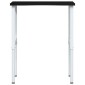 vidaXL πάγκος εργασίας σκούρο καφέ 80x60x(71,5-98) cm μασίφ ξύλο δρυς