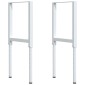vidaXL πάγκος εργασίας σκούρο καφέ 80x60x(71,5-98) cm μασίφ ξύλο δρυς