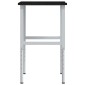 vidaXL πάγκος εργασίας σκούρο καφέ 80x60x(71,5-98) cm μασίφ ξύλο δρυς