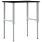 vidaXL πάγκος εργασίας σκούρο καφέ 80x60x(71,5-98) cm μασίφ ξύλο δρυς
