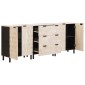 vidaXL Πλαϊνό γραφείο 3 τμχ. 60 x 33 x 75 cm Στερεό ξύλο μάνγκο