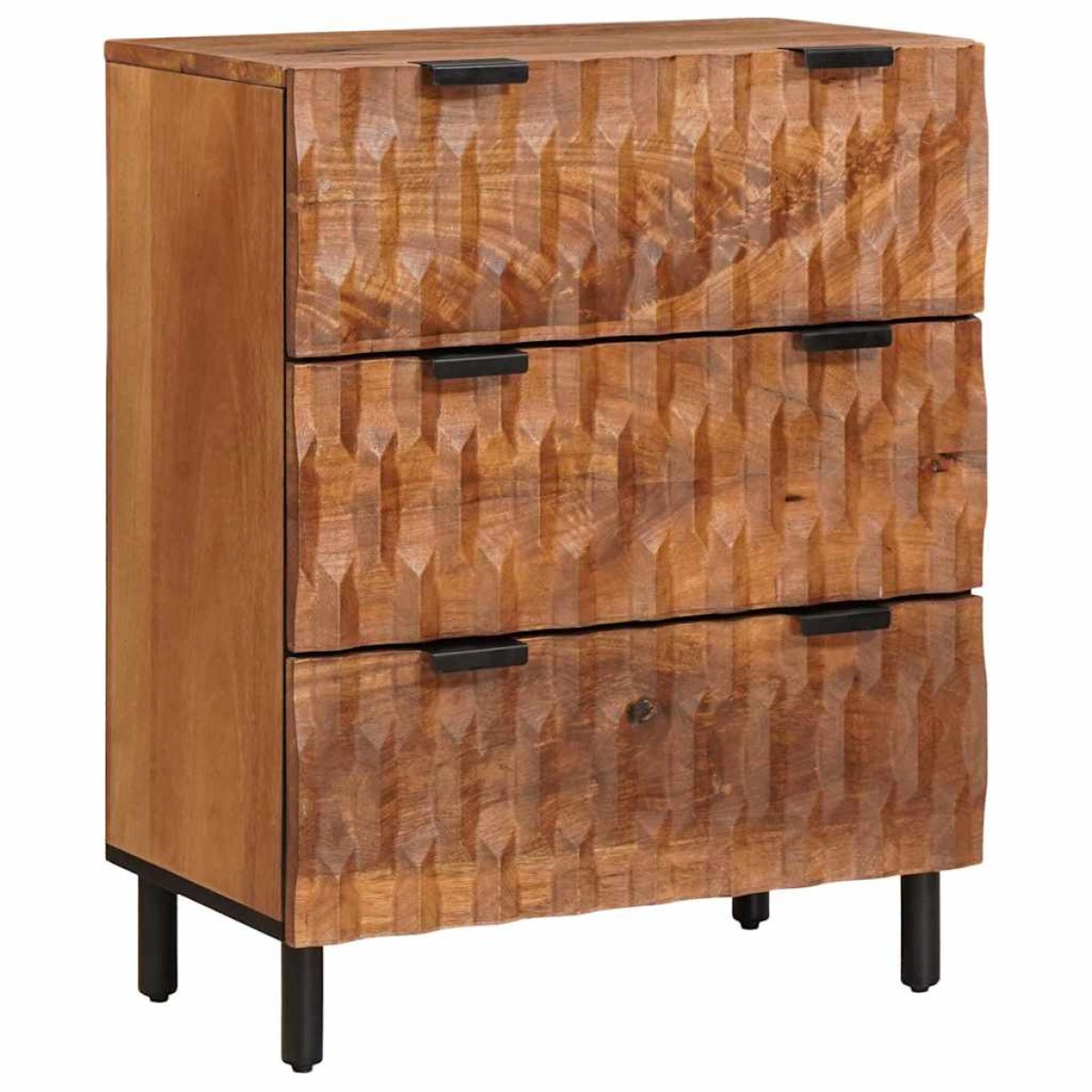 vidaXL Πλαϊνό γραφείο 2 τμχ. 60 x 33 x 75 cm Στερεό ξύλο μάνγκο