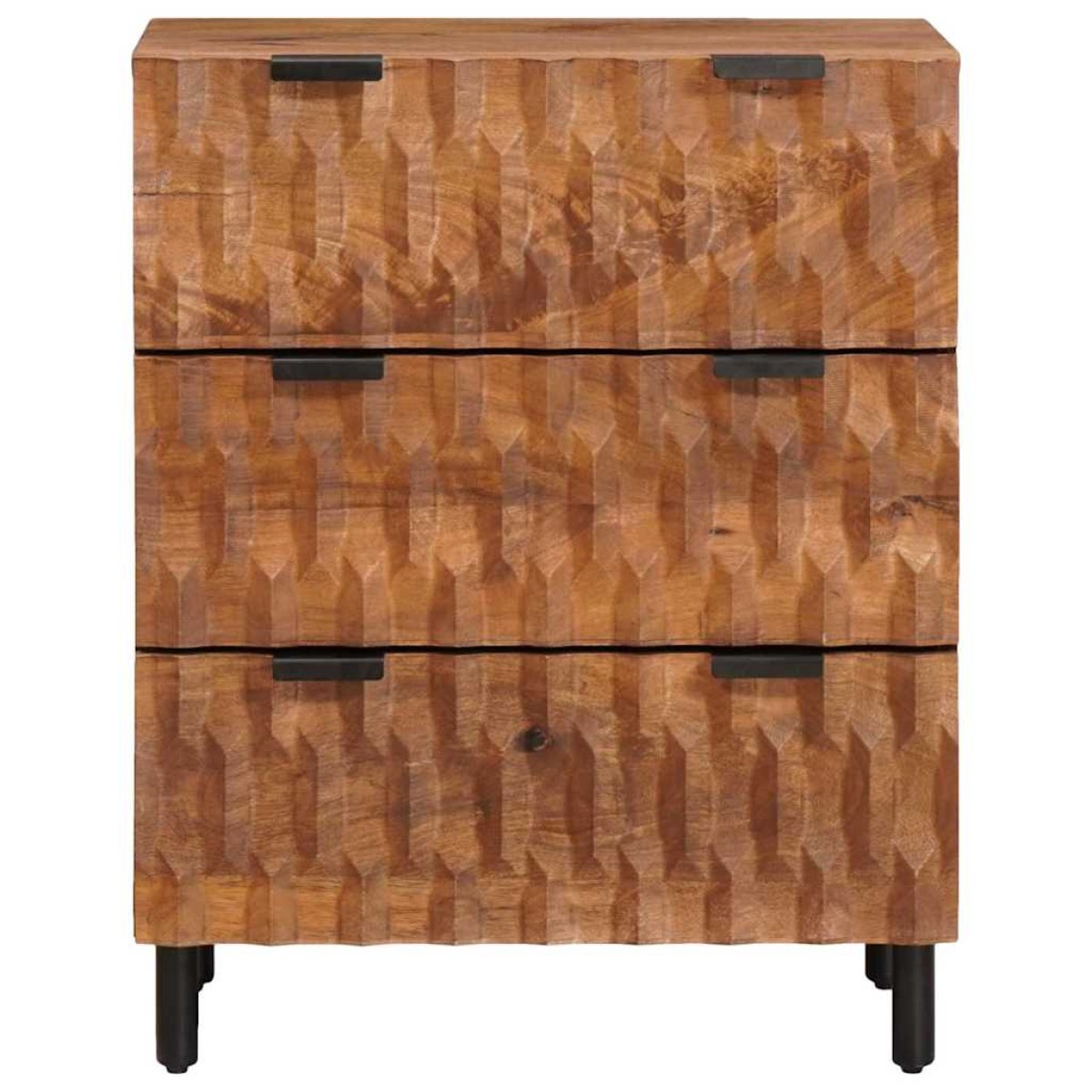 vidaXL Πλαϊνό γραφείο 2 τμχ. 60 x 33 x 75 cm Στερεό ξύλο μάνγκο
