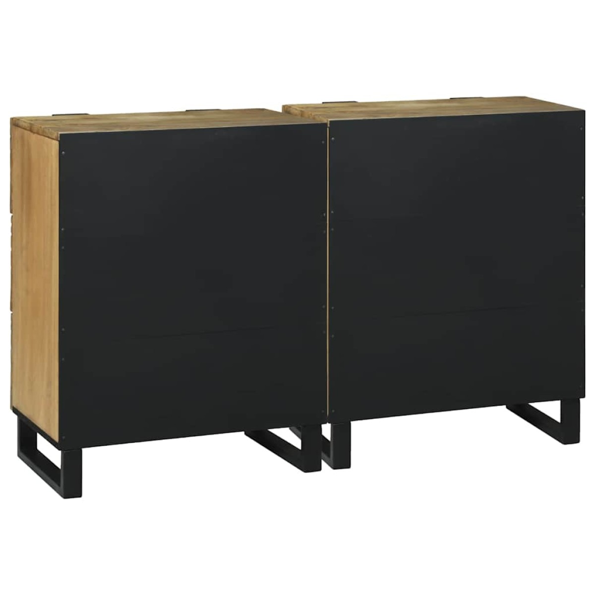 vidaXL Σετ Μπουφέδων 2 τμχ. Φυσικό 120 x 33 x 75 εκ Στερεό ξύλο μάνγκο