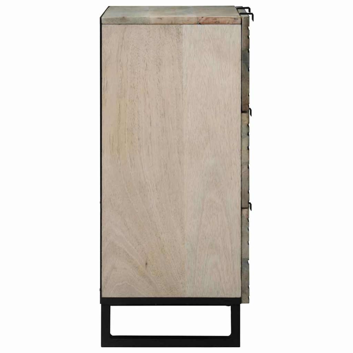 vidaXL Σετ Μπουφέδων 2 τμχ. Λευκό 120 x 33 x 75 εκ Στερεό ξύλο μάνγκο