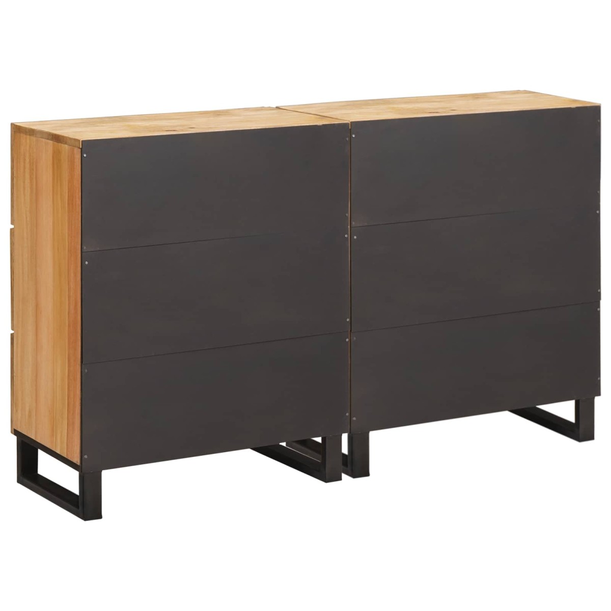 vidaXL Πλαϊνό γραφείο 2 τμχ. 60 x 33 x 75 cm Στερεό ξύλο μάνγκο Καφέ