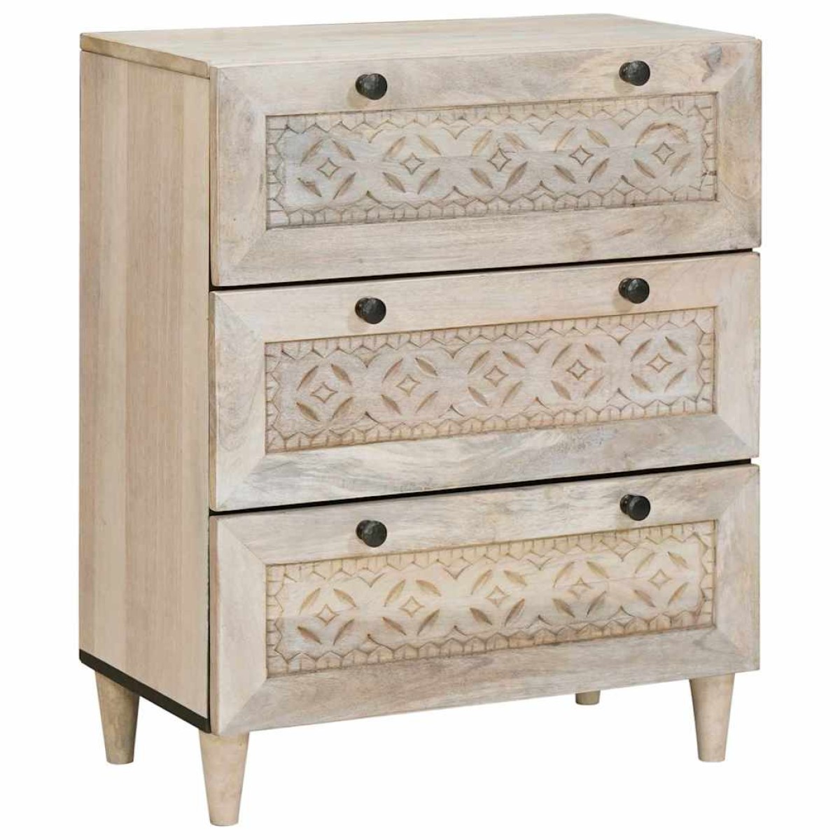 vidaXL Πλαϊνό γραφείο 2 τμχ. 120 x 33,5 x 75 εκ Μασίφ ξύλο μάνγκο