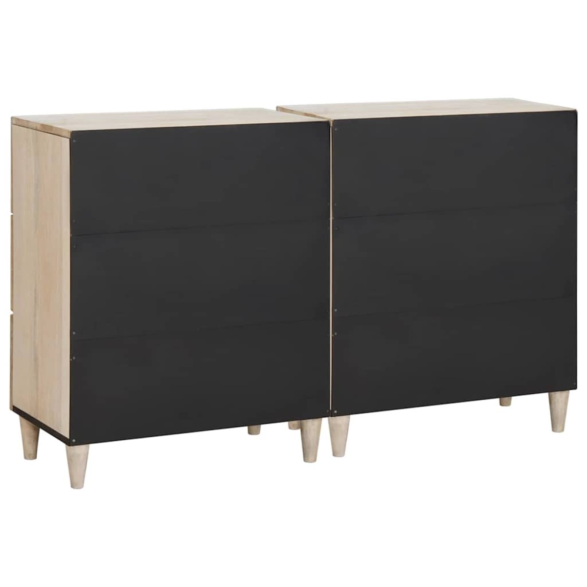 vidaXL Πλαϊνό γραφείο 2 τμχ. 120 x 33,5 x 75 εκ Μασίφ ξύλο μάνγκο