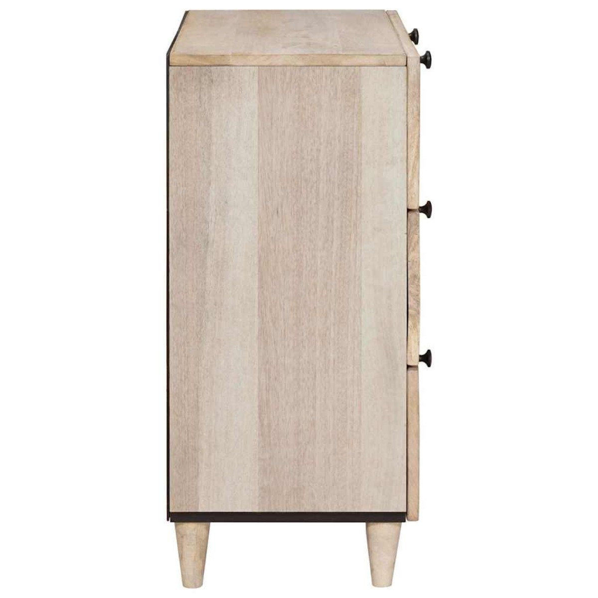 vidaXL Πλαϊνό γραφείο 3 τμχ. 180 x 33,5 x 75 εκ. Μασίφ ξύλο μάνγκο